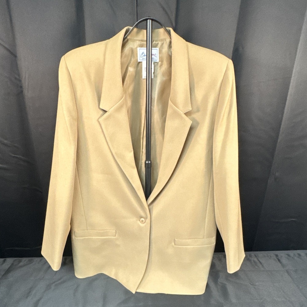 Vintage Levi Strauss & Co. Women's Plus 18 Beige 1 Button Lined Blazer (1254)